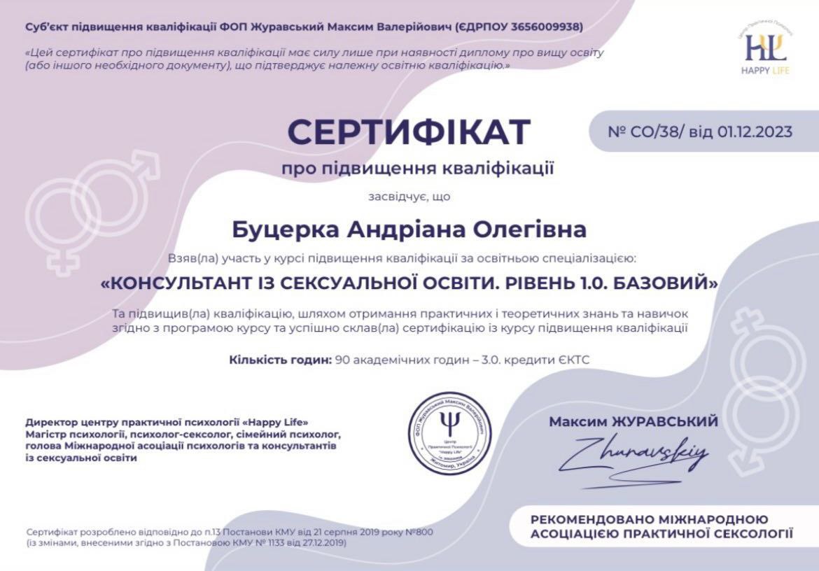 Сертификат коуча