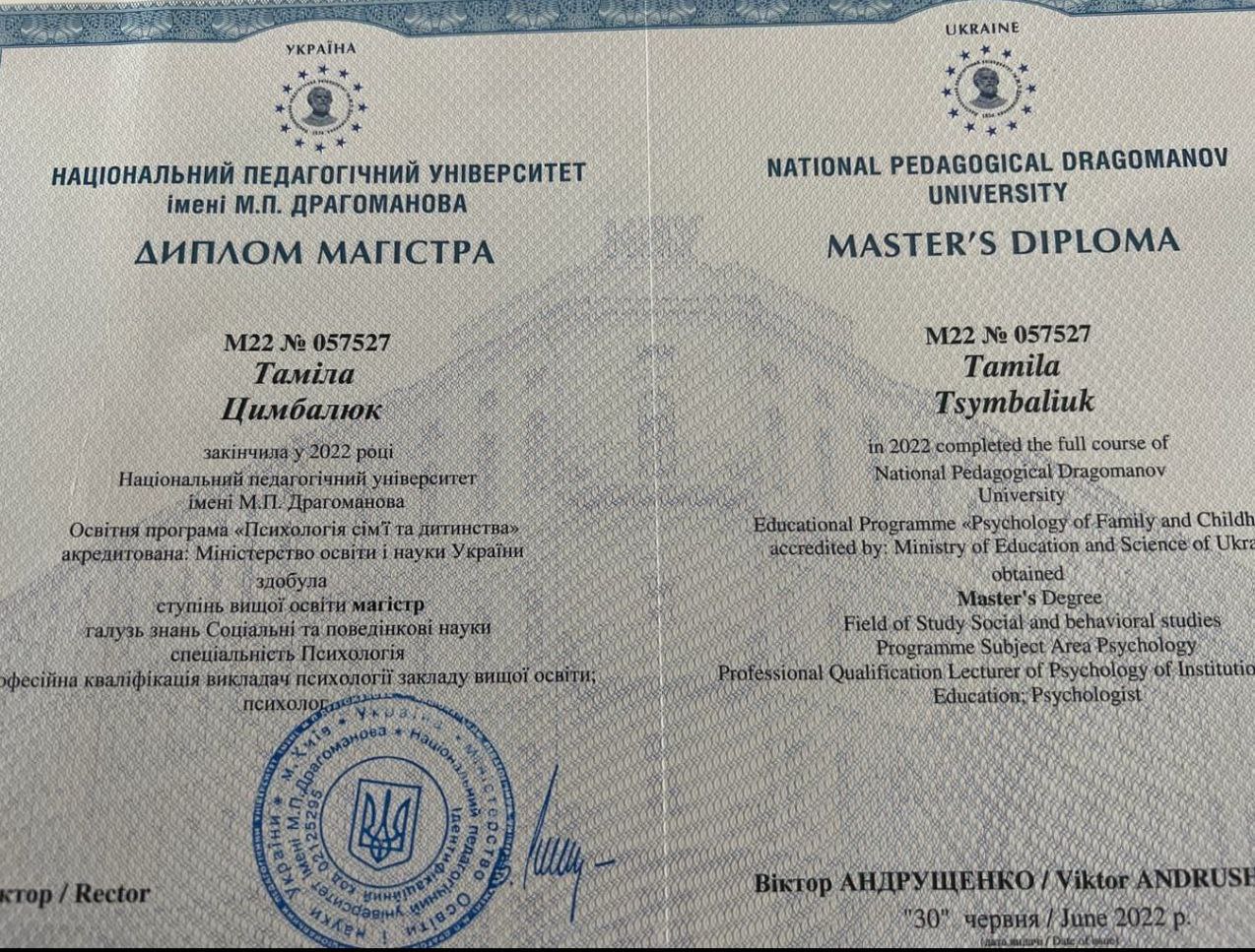 Диплом магистра